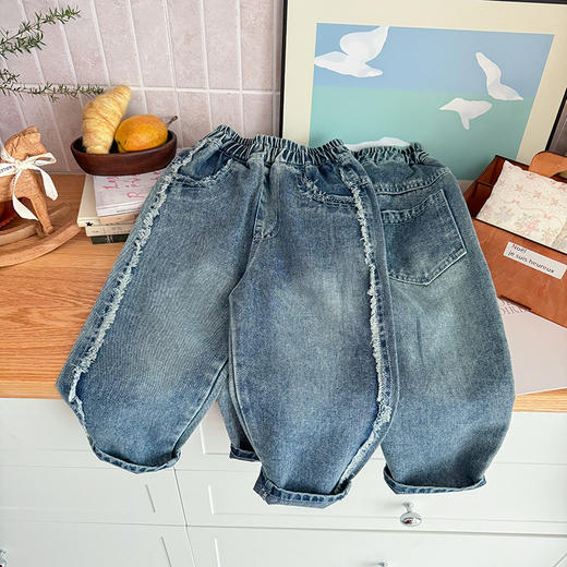 心选丨【牛仔裤大合集】2025春季新款儿童牛仔裤哈伦裤新品时尚有型拼接弯刀牛仔裤聚 商品图1