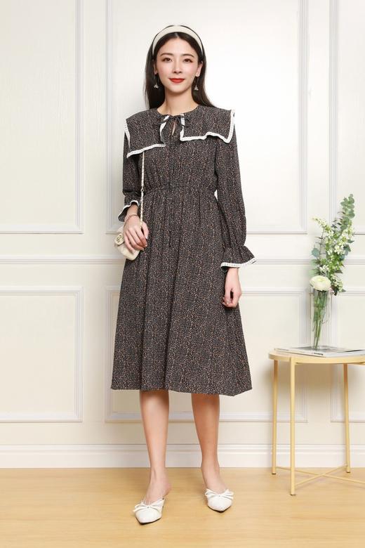 amadella 披肩领收腰碎花连衣裙 10887 商品图1