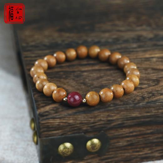 【黄老师推荐】天然老桃木朱砂手链 商品图4