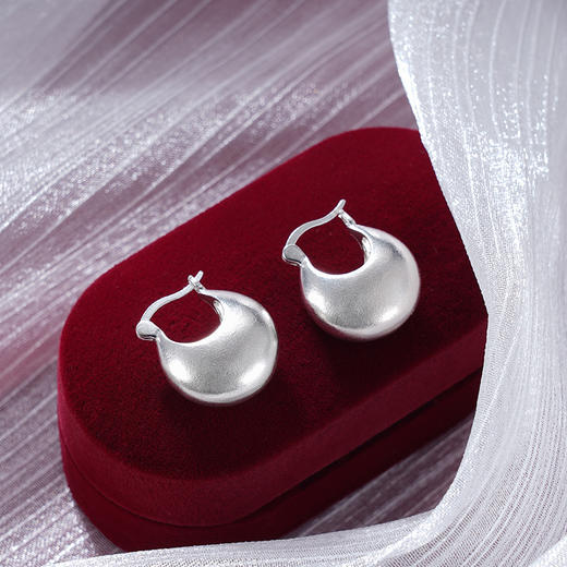 子佩集S925银【雪婉】耳环纯银【EZ-1712】原创2扣环耳圈2501 商品图0