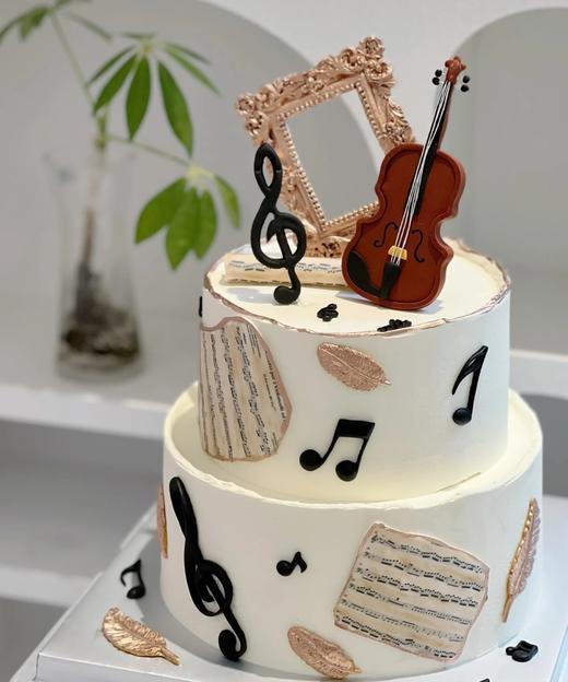 小提琴小双层蛋糕 商品图0