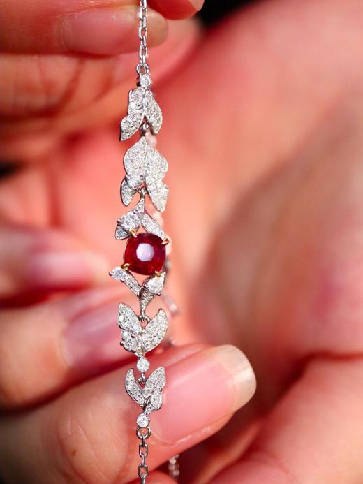 1.01ct刻面红宝石手链 商品图1