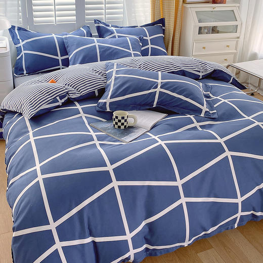 春秋款纯棉加厚磨毛四件套三件套床上用品 商品图13