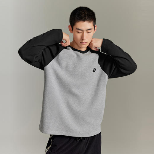 GXG男装 华夫格撞色插肩袖休闲舒适时尚长袖T恤  秋季热卖 商品图2