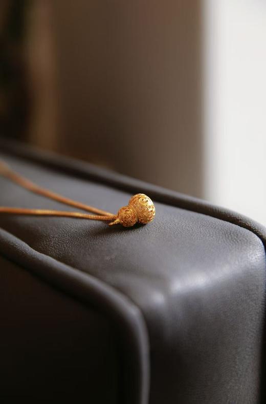 【福禄双全｜好运常伴】精致鎏金镂空纯银葫芦项链 商品图4