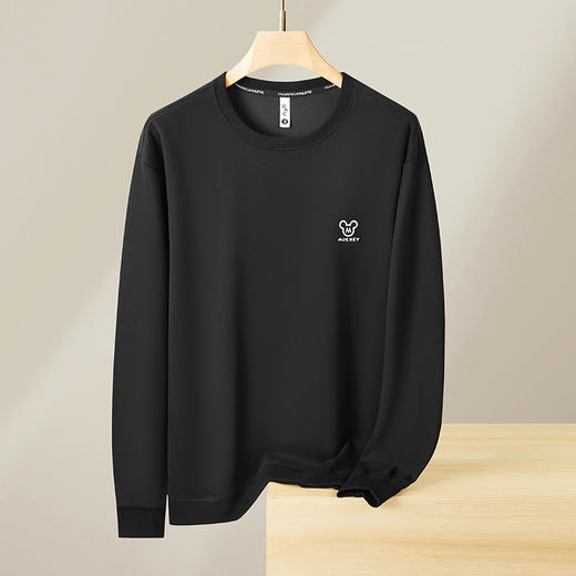 【新款DX】大依优型大码圆领卫衣长袖加肥加大休闲运动上衣男打底衫胖子男士300斤 商品图5