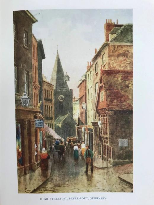 1924年 海峡群岛风物志 32幅精美彩色插图 漆布精装32开 商品图13