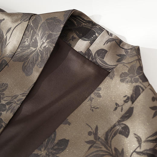 丁摩 东方禅意新中式国风外套桑蚕丝提花宽松设计感桑蚕丝上衣5ZF-0026 商品图1