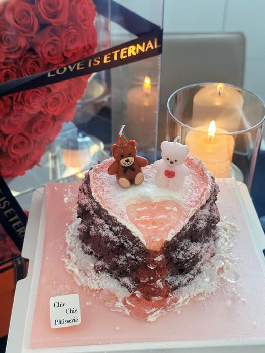 粉色爱心岛屿蛋糕 | 昔果 商品图2