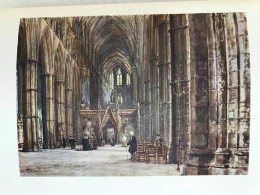 1906年 威斯敏斯特教堂 21幅彩色插图 漆布精装大32开 商品图7