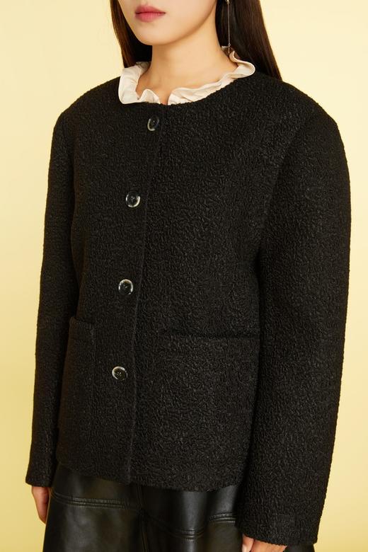 Kai & Kiera 简约无领仿羊驼呢外套 11283 商品图3