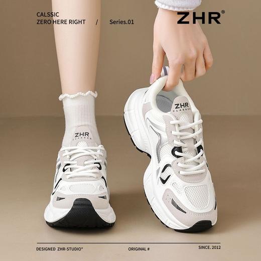 ZHR则则女鞋2025春季新款老爹鞋女增高厚底ins百搭休闲学生运动鞋 商品图2