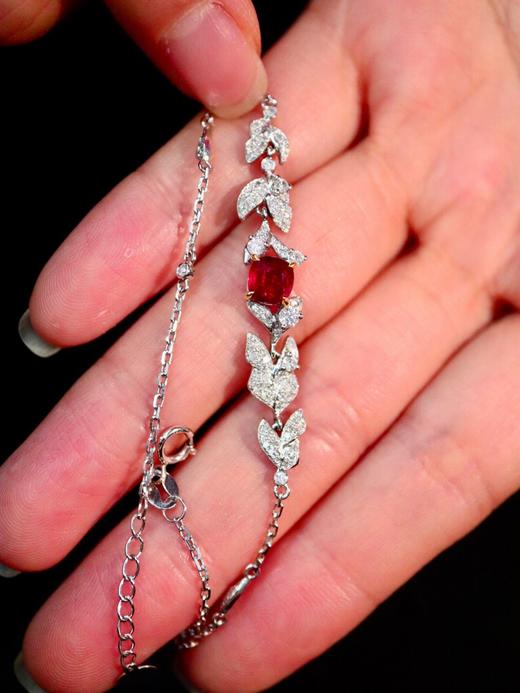 1.01ct刻面红宝石手链 商品图0