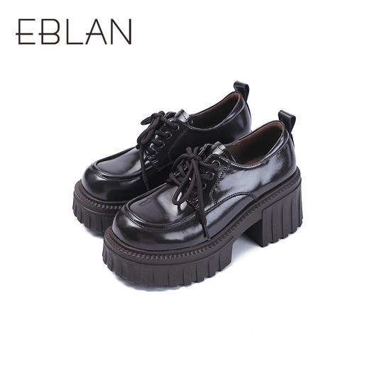 伊伴潮流新款厚底乐福鞋单鞋B25125103 商品图4