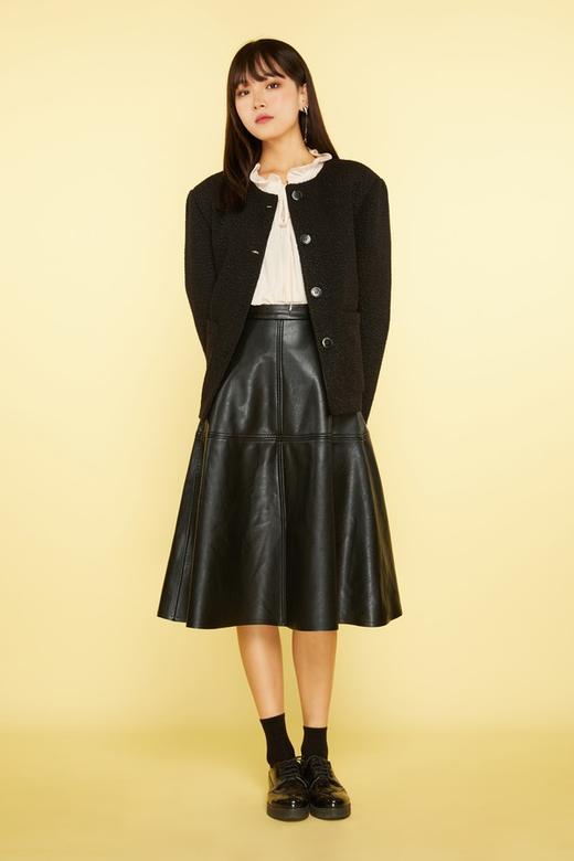 Kai & Kiera 简约无领仿羊驼呢外套 11283 商品图4