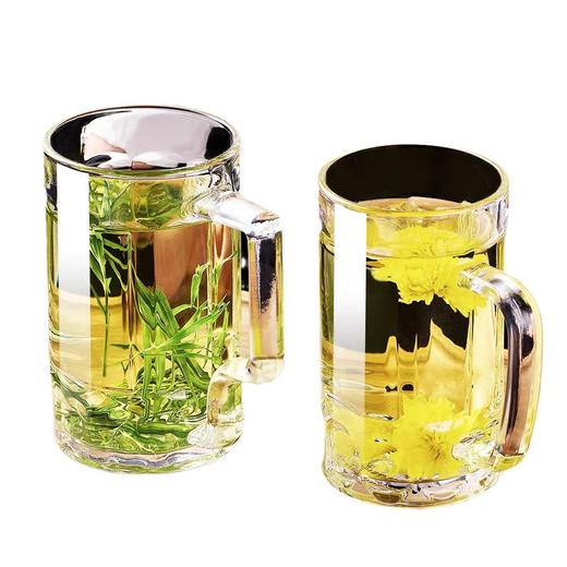 「19.9到手4只装」大容量加厚啤酒杯带把手家用玻璃杯透明无铅水杯餐饮用具 商品图4