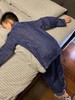 【全棉双层纱】纯棉双层纱织棉质男女童睡衣 日系MJ简约格子长袖长裤儿童家居服套装 商品缩略图4