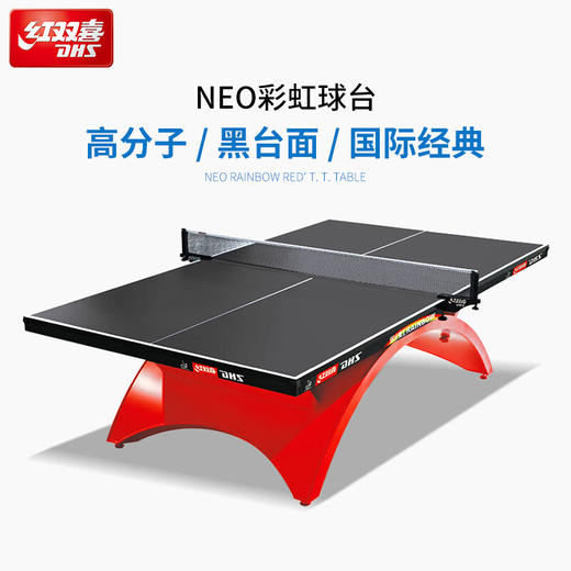 红双喜DHS 彩虹豪华球台比赛赛事用台乒乓球台球桌 商品图2