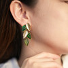 订购5个月到｜Gripoix Paris-Under the Palms Long Drop-耳环 ［法国设计师］ 商品缩略图0