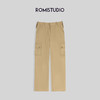 ROMI STUDIO"复古随性"百搭宽松高腰直筒卡其色休闲工装裤 K3383 商品缩略图6