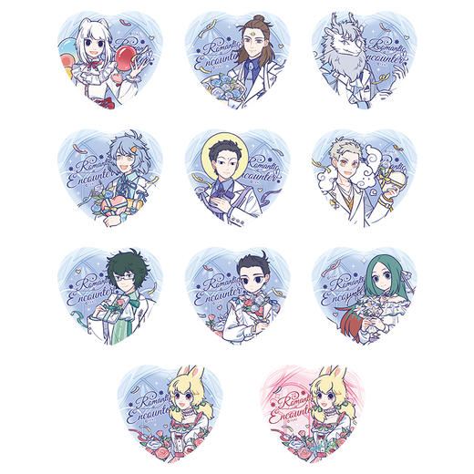 《非人哉官方店》礼遇系列马口铁徽章心形动漫周边镭射爱心膜吧唧盲盒 商品图3