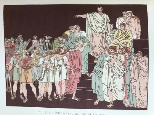 工坊特装本！1890年 李维故事集 16幅彩色插图 真皮精装32开 商品图11