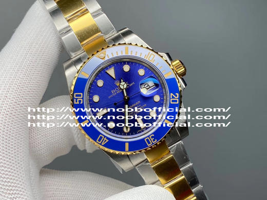 N厂v10包金版水鬼！top品质！非壕勿扰！V10版！劳力士经典SUB系列，蓝水鬼间金款，市场好版本 ！材质真正18K包金，搭载原装进口2836机械机芯 ，更高要求可选装瑞士进口机芯（eta机芯） 商品图7