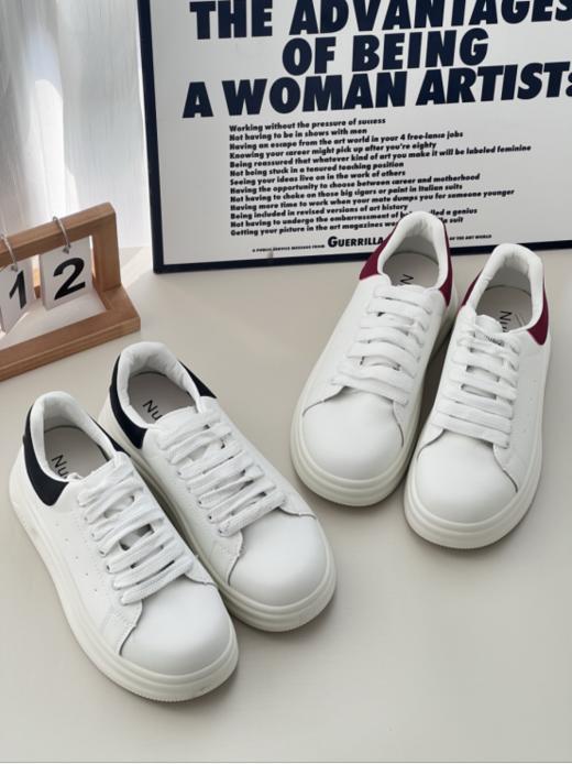 爆款🔥1️⃣折入‼️专柜炒到4k➕咱团购秒杀价69💰【英国Nudilor麦昆同款小白鞋S6078】时尚界的“梵高”😍 纪梵希前首席设计小白鞋 商品图0