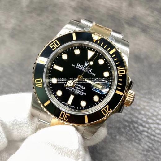 N厂v10包金版水鬼！top品质！非壕勿扰！V10版！劳力士经典SUB系列，蓝水鬼间金款，市场好版本 ！材质真正18K包金，搭载原装进口2836机械机芯 ，更高要求可选装瑞士进口机芯（eta机芯）黑盘 商品图10