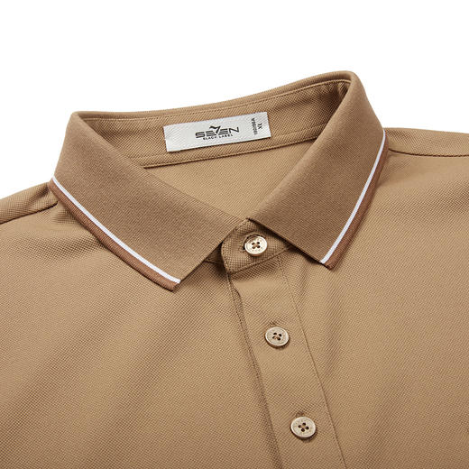 【商场同款】柒牌男士polo衫短袖夏季新品时尚休闲中青年翻领T恤726T74300 商品图2