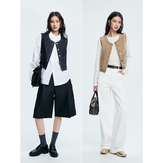 棉仓362699004-初棉牛仔马甲套装 商品图4