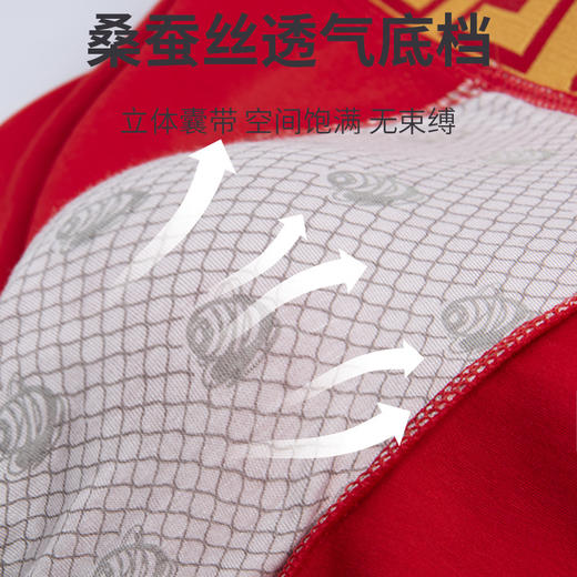 本命年大红内裤男士纯棉裆短裤加大四角抗菌透气底档批发 商品图3