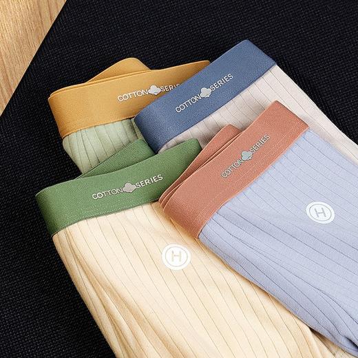 纯棉男士内裤舒适纯棉平底裤青少年男式内裤透气抗菌四角裤衩批发 商品图1