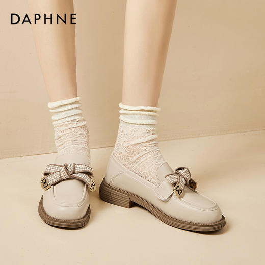 DAPHNE达芙妮一脚蹬甜美乐福鞋 | 经典大头鞋型，时尚百搭休闲 商品图1
