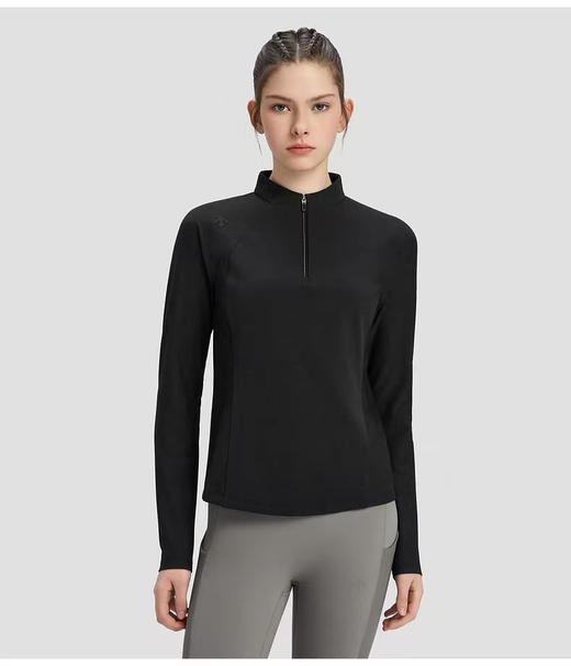 点此购买 迪桑特春秋季女士半拉链高弹长袖针织衫 qk 308531 商品图3