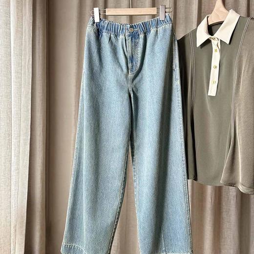 顺丰包邮洛诗琳60648春季新款立体裁剪松紧腰休闲纯棉牛仔裤女061 商品图4
