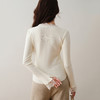 avann 阿曼衣蕾丝V领针织拼接打底衫 优雅气质 通勤穿搭 多色可选11104 商品缩略图6