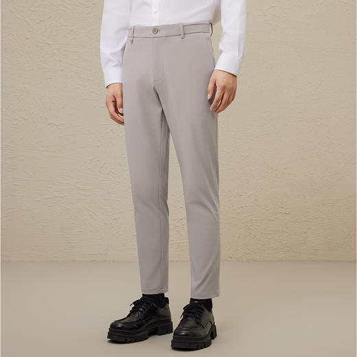GXG男装 四面弹西装裤凉感舒适休闲裤薄款锥形长裤 商品图3
