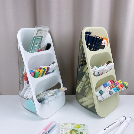 开学好物【斜插式收纳桶】一物多用 不止能当笔筒 还可以收纳化妆品、筷子、咖啡液等 加大容量 拿取超方便 商品图5