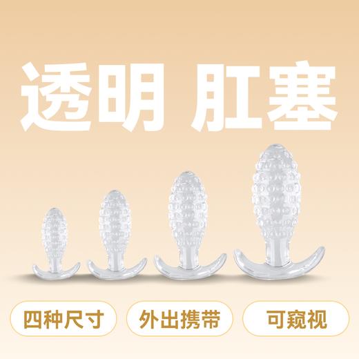 sextoys men龟头塞肛塞按摩器透明窥视外出携带透明不同尺寸 商品图0