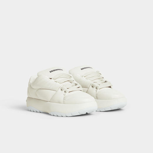 DSQUARED2 女士衬垫和绗缝皮革休闲运动鞋 白色 SNW0273 35605520 M2712 商品图1