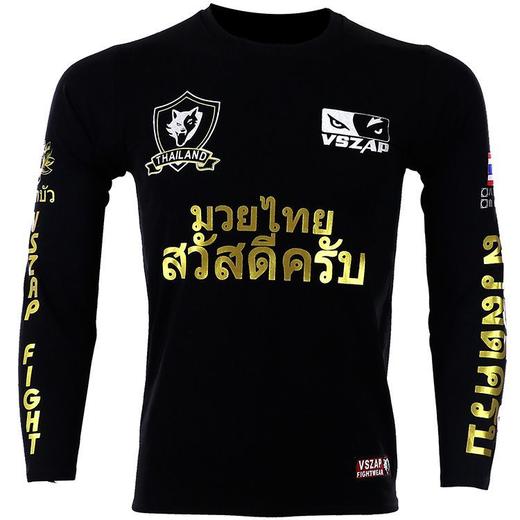 VSZAP播求泰拳莲花健身UFC运动户外锻炼散打搏击秋衣长袖t恤男 商品图4