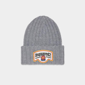 DSQUARED2 男士刺绣贴片羊毛针织帽 灰色 KNM0180 01W00306 2122