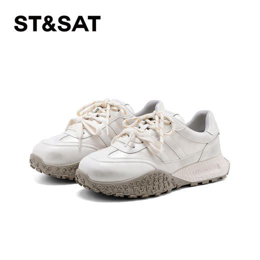 【热销推荐】星期六复古做旧风厚底擦色阿甘鞋SSD1112C7Q 商品图7