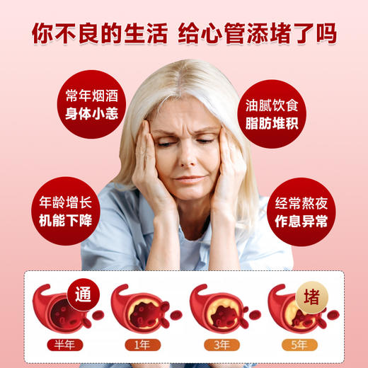 胞倍力中老年人疏通心脑血管清理清道夫非纳豆提取物水蛭素保健品 商品图1