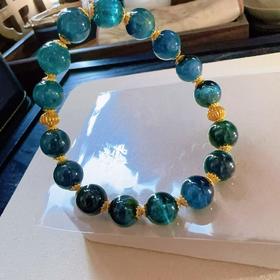 10mm单圈全色蓝碧玺手链