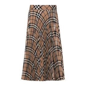 BURBERRY 巴宝莉 女士徽标中长半身裙 格子 8095798 C1202