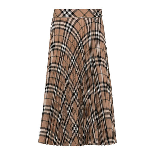 BURBERRY 巴宝莉 女士徽标中长半身裙 格子 8095798 C1202 商品图0