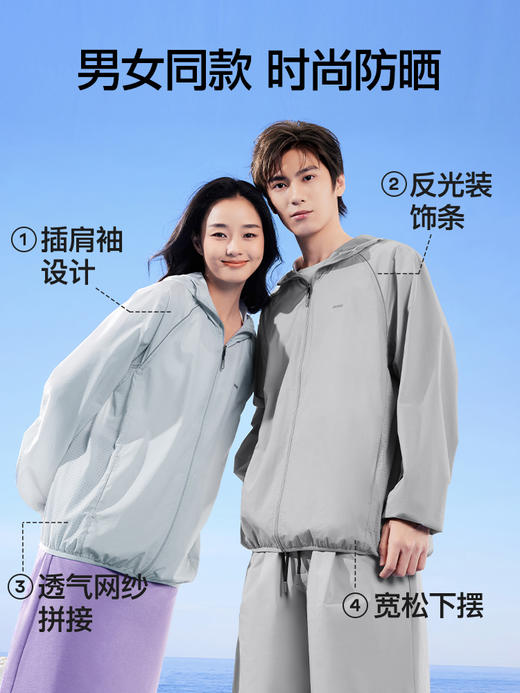 【SIINSIIN轻盈宽松梭织防晒衣】（男女同款）冰透科技 UPF60+ 4级防泼水 分区透气 持久凉感 商品图6