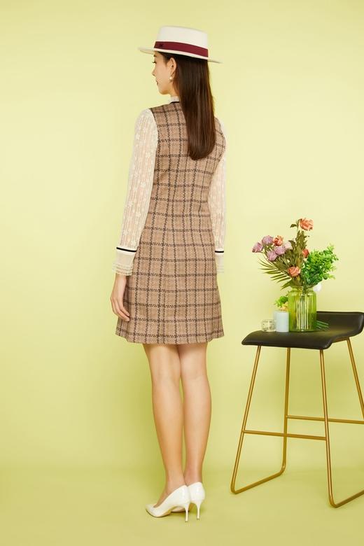 Le Malene 优雅格纹蕾丝连衣裙 11419 商品图2